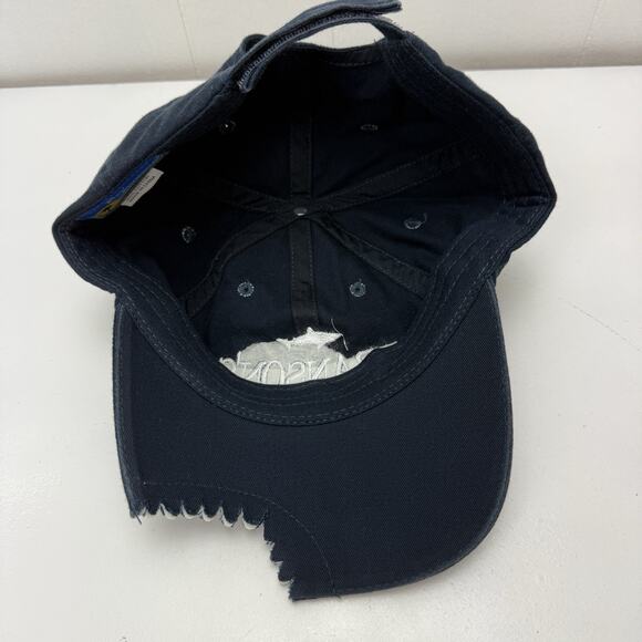 Shark Bite Hat Cap Blue White Bransons Wild World Strapback Adjustable - Picture 8 of 10